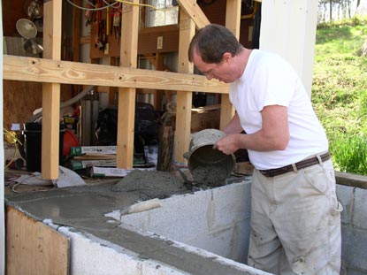 pouring the cantilever